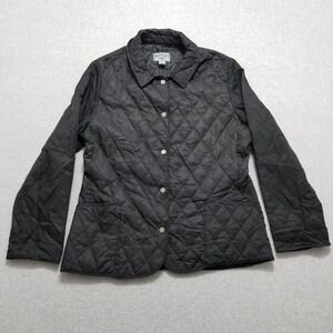 Steve & Barrys Jacket Womens Large Black Snap‎ Pockets Lightweight Thin Layer